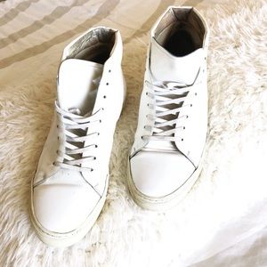 Sandro Paris Men’s White High Top Sneakers
